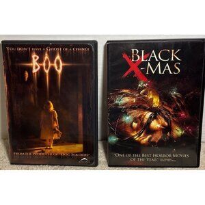 Horror DVD Lot of 2 Black X-Mas & Boo Thriller Scary Movies